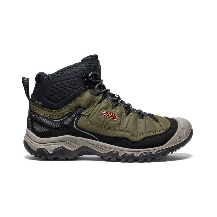 Men's Targhee IV Waterproof Hiking Boot Dark Olive/Gold Flame