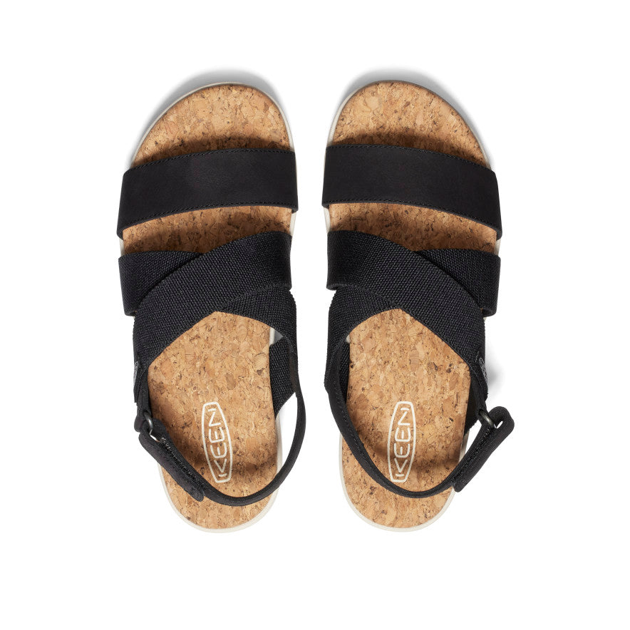 Women's Elle Criss Cross Sandal Black/Birch - Image alt 4