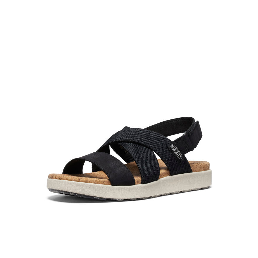 Women's Elle Criss Cross Sandal Black/Birch - Image alt 3