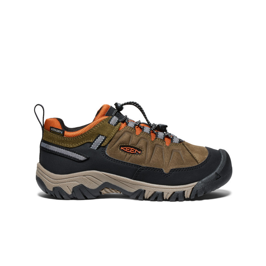Kids' Targhee IV Waterproof Hiking Shoe Dark Olive/Gold Flame - Image 1