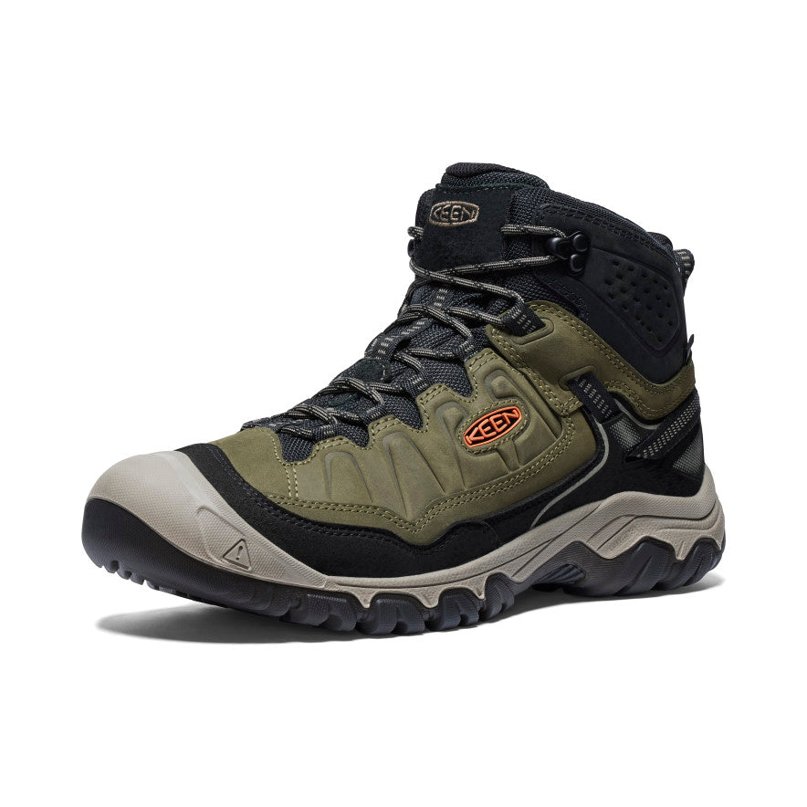 Men's Targhee IV Waterproof Hiking Boot Dark Olive/Gold Flame
