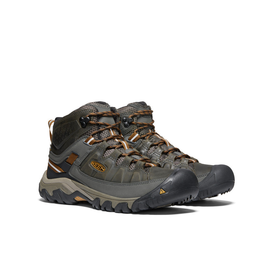 Men's Targhee III Waterproof Mid Hiking Boot Black Olive/Golden Brown