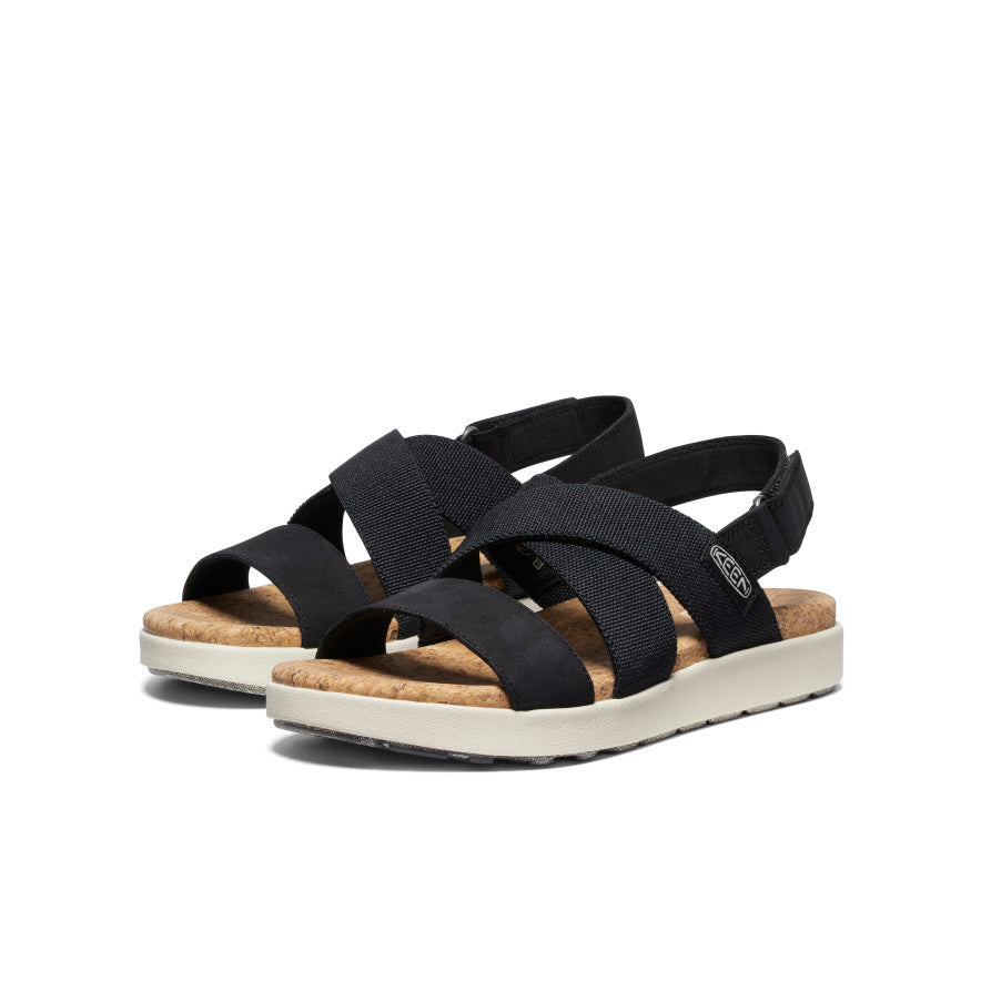 Women's Elle Criss Cross Sandal Black/Birch - Image alt 2