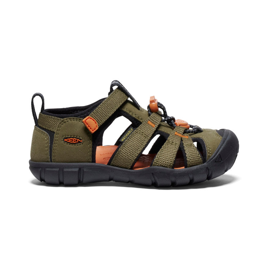 Kids' Seacamp II CNX Sandal Dark Olive/Gold Flame - Image alt 1