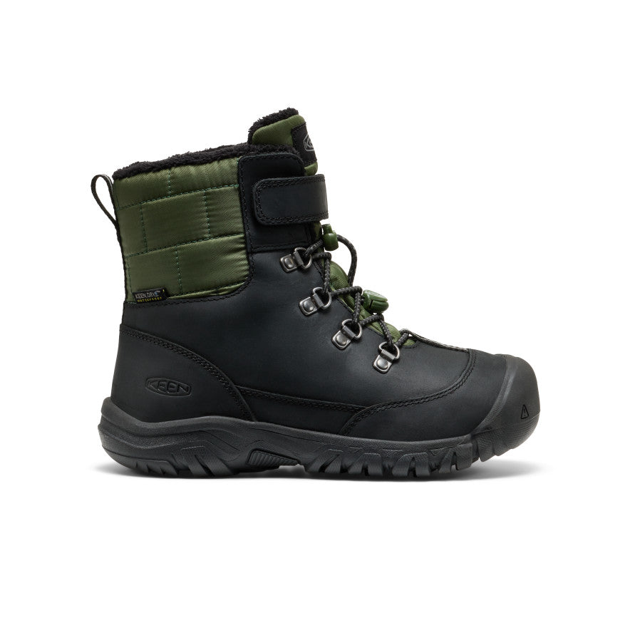 Kids' Kanibou Waterproof Winter Boot Black/Bronze Green - Image alt 1
