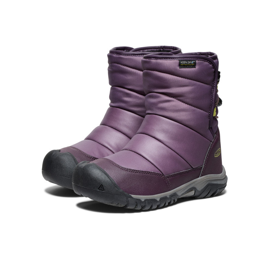 Kids' Puffrider Waterproof Winter Boot Black Plum/Daiquiri Green - Image alt 2