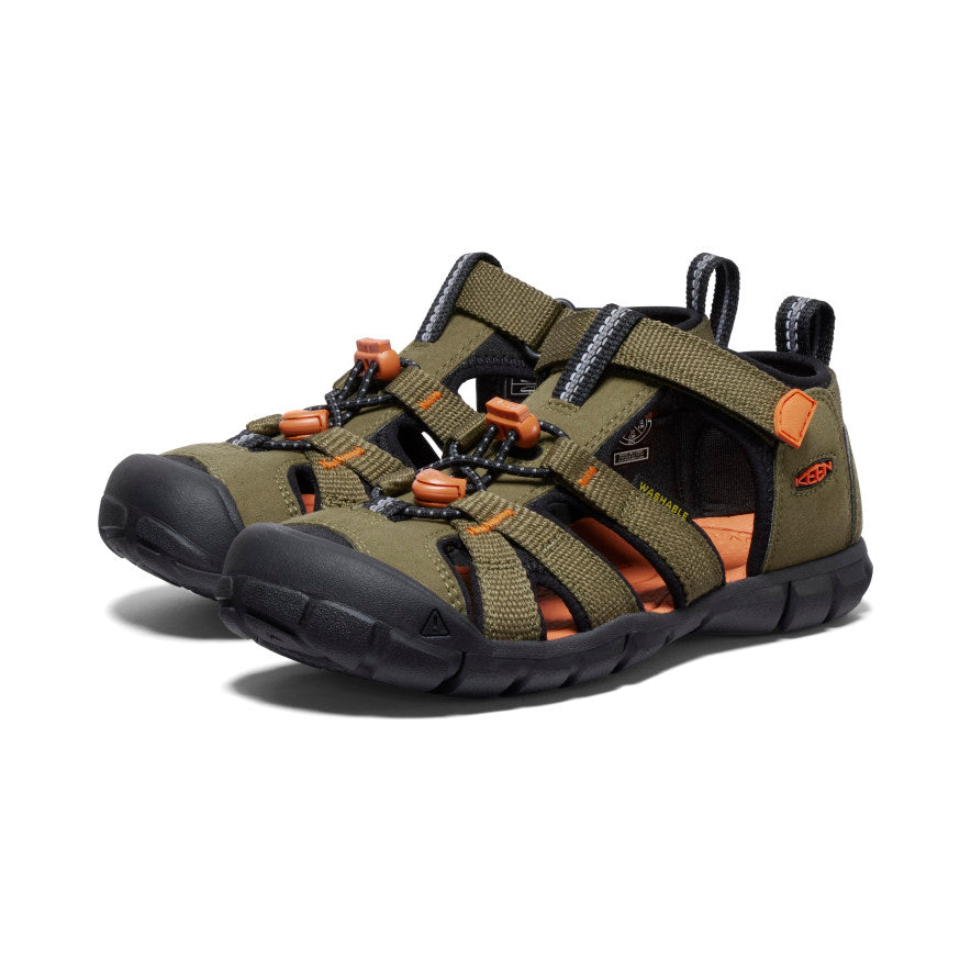Kids' Seacamp II CNX Sandal Dark Olive/Gold Flame - Image alt 2