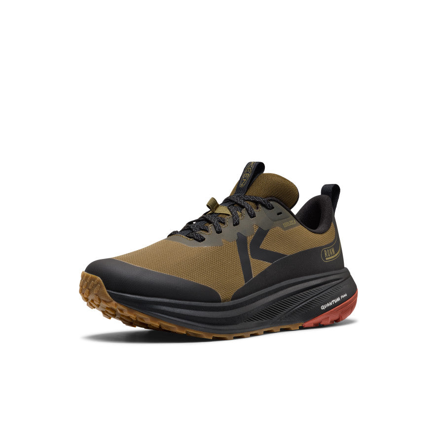Men's Roam Waterproof Trail Running Shoe Dark Olive/Burnt Brick - Image alt 3
