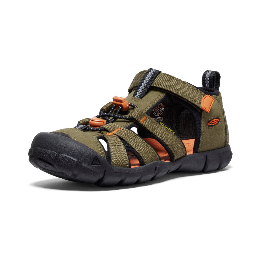 Kids' Seacamp II CNX Sandal Dark Olive/Gold Flame - Image alt 3