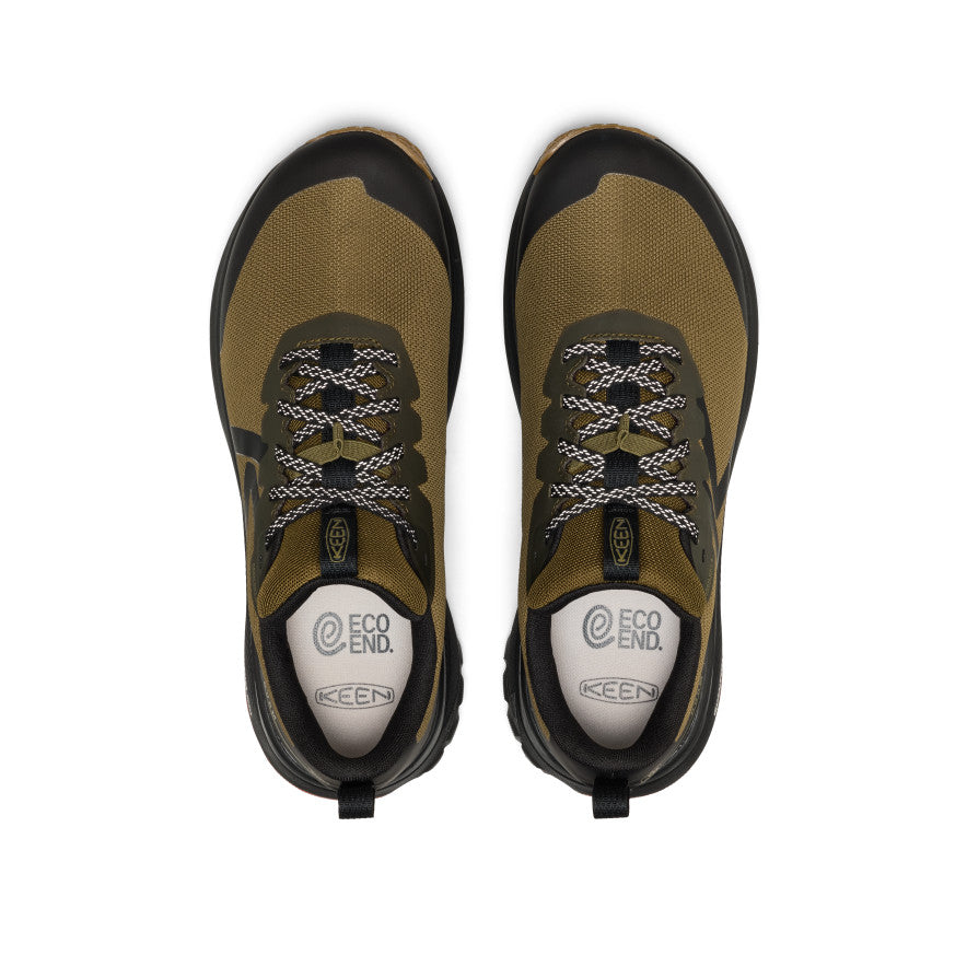 Men's Roam Waterproof Trail Running Shoe Dark Olive/Burnt Brick - Image alt 4