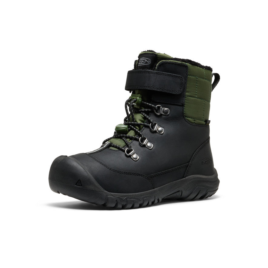 Kids' Kanibou Waterproof Winter Boot Black/Bronze Green - Image alt 3