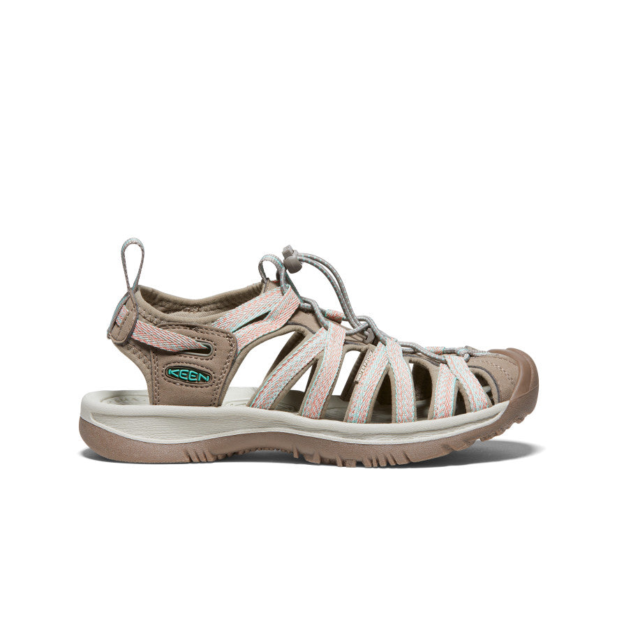 Women's Whisper Sandal Taupe/Coral - Image 1