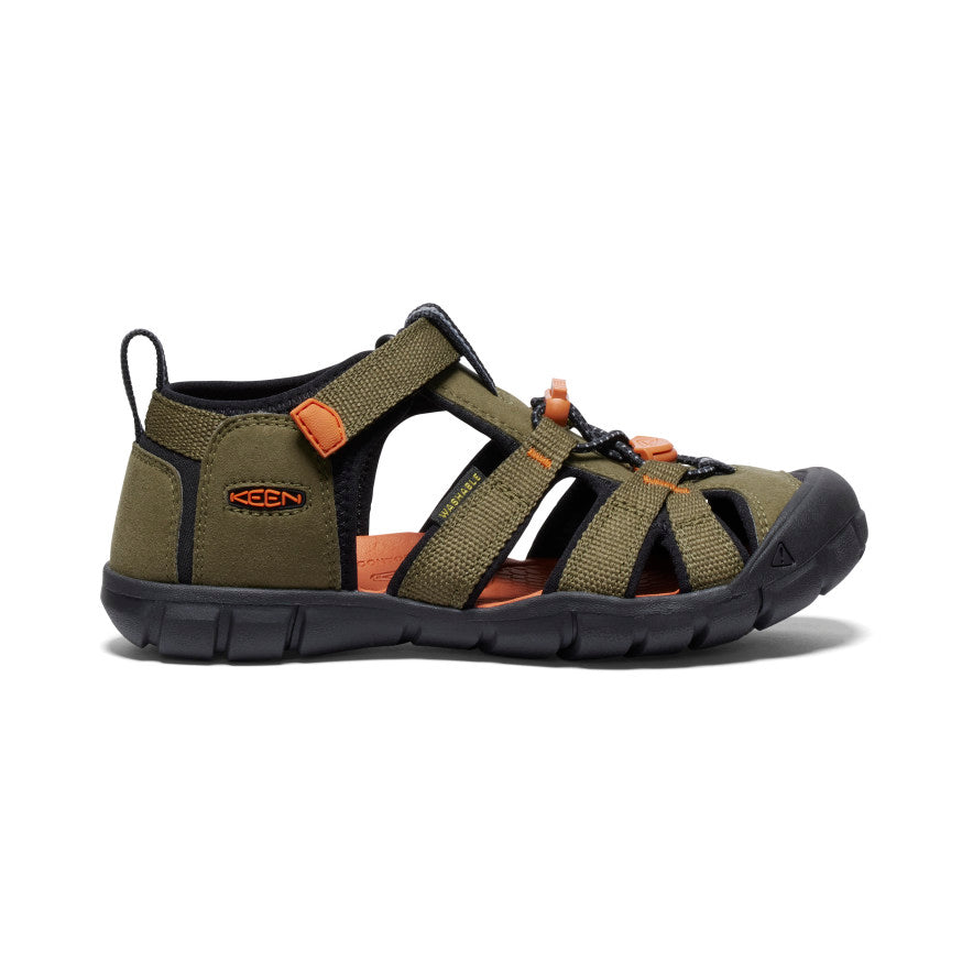 Kids' Seacamp II CNX Sandal Dark Olive/Gold Flame - Image alt 1