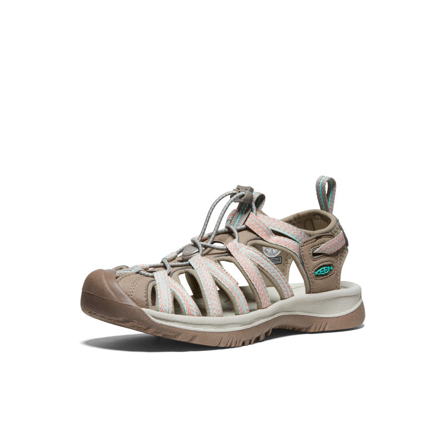 Women's Whisper Sandal Taupe/Coral - Image 3